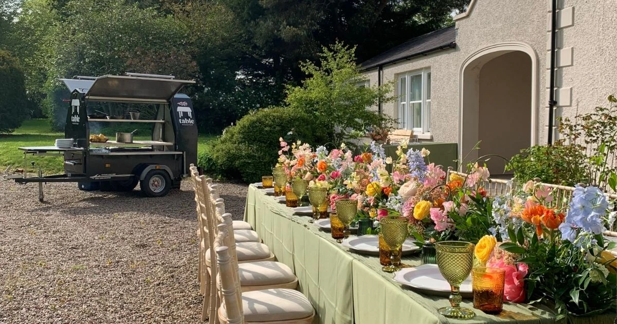 BBQ Wedding Elopement Dinner Table Event Catering Belfast