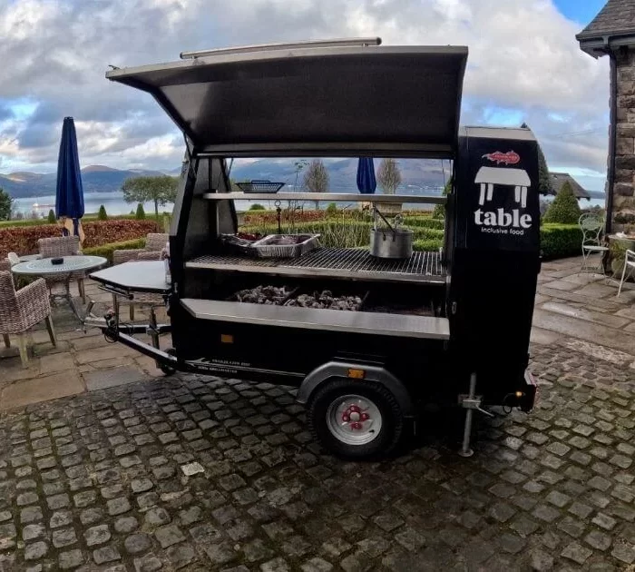 Catering at Tranquility Ireland Group Stays, Weddings & Hen Parties with a View Catering Table Event Outside Catering